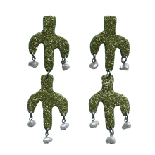 Load image into Gallery viewer, ARIZONA sädelevad rohelised kõrvarõngad